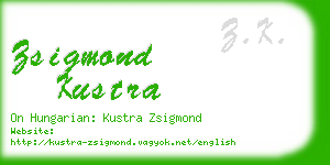 zsigmond kustra business card